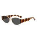 Occhiali da sole donna cat eye retro con stanghette in metallo e tartaruga protezione solare - Montatura Tartarugata Lenti Grigie