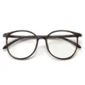 Retro TR90 grote ronde optische brillenmontuur voor dames, lichtgewicht schildpad. - Schildpad C26