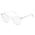 Monture de lunettes ronde transparente en acétate clair pour femmes mode chic - Monture Transparente