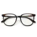 TR90 large frame optical glasses frame, tortoiseshell casual eyewear for daily wear. - Tortoiseshell (C26)