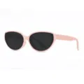 Pink cat eye sunglasses for women, retro vintage polarized sun glasses for daily outdoor wear. - Pink Frame Grey Lens
