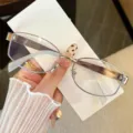 Gafas de sol cuadradas de metal vintage para mujer, elegantes gafas pequeñas Y2K. - Marco Plateado Lente Transparente