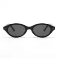Occhiali da sole ovali neri polarizzati con montatura TR90, stile rétro chic mod. - C1 Montatura Nera Lente Grigia