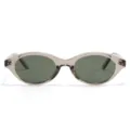Occhiali da sole ovali piccoli TR90 polarizzati alla moda per uomo e donna, stile vintage. - C8 Montatura Champagne Lente Verde