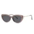 Occhiali da sole cat-eye marroni vintage polarizzati da donna e uomo protezione UV - C11 Montatura Marrone Chiaro Lenti Grigie