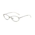 Metal Cat Eye Glasses Frame Luxury Designer Style Lightweight Optical Eyewear for Women - Silver Frame Clear Lens