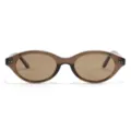 Occhiali da sole ovali polarizzati TR90 marroni per donna e uomo, stile vintage retro. - C10 Montatura Tè Freddo Lente Marrone