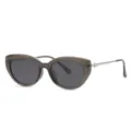 Occhiali da sole cat-eye polarizzati per donna e uomo, elegante protezione UV chic. - C30 Montura Verde Oliva Lenti Grigie