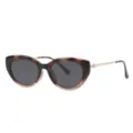 Vintage cat-eye polarized sunglasses for women and men, stylish tortoise shell frame. - C52 Leopard Frame Gray Lenses