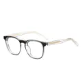 Anti-blue light glasses, black transparent frame with gold core pin, stylish optical frame. - Black and Clear Frame