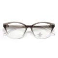 Koreanische Vintage TR90 optische Brille, Blaulichtfilter Retro klare Modetrends. - C55 Verlaufsbrauner Rahmen
