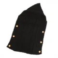 Saco de dormir de punto negro para bebé con botones de madera, manta de carrito. - Sin forro 70*35 - 230 g / Negro