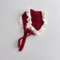 Süße Kinder gestrickte Spitze warme Schal Winter süße Baby Mode Accessoire schöne Haube Stil - Kinder / Burgunderrot