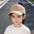 Gorra de béisbol vacía caqui para niños, sombrero de sol informal para exteriores. - Niños 2-6 Años / Caqui