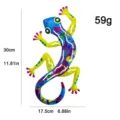 Détail de décoration murale gecko en métal coloré avec peinture vive et taille précise. - Gecko / Jaune