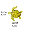 Décoration murale tortue en métal, sculpture en fer rustique pour suspension murale et réfrigérateur. - Tortue Murale Jaune 91g / Jaune