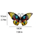 Decoration murale papillon en metal aimant pour maison salon interieur ornament suspendu - Tenture Murale Papillon / 36.00 g / Jaune