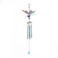 Carillon éolien libellule exquis avec tubes bleus et pendentif en acrylique pour le jardin. - Emballage Boîte Blanche / 7003 Style Tube Aluminium Bleu