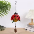 Carillon éolien coccinelle en métal détail décoration suspendue ornement de jardin. - Emballage Boîte Blanche / 30151 Style Cloche de Scarabée