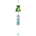 Chouettes carillon éolienne en métal et verre décoration suspendue jardin maison extérieur - Style de Tube de Carillon / Vert