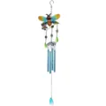 Decorative painted bee glass metal wind chime pendant for garden and home hanging display. - 9020 Bee Wind Chime Tube Style