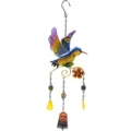 Carillon de vent colibri en métal coloré suspension déco pour jardin maison cadeau - 9020 Style Cloche Oiseau