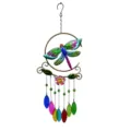 Carillon de vent libellule en métal avec pendentifs en verre coloré pour le jardin. - Libellule / Sac à bulles