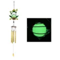 Carillon à vent en métal grenouille avec boule de verre lumineuse pour décoration de jardin. - Style Tube en Aluminium Lumineux Grenouille / Sac à bulles / Vert Grenouille