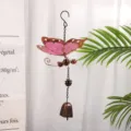 Carillon éolien papillon lumineux en acrylique fluorescent suspension décoration. - Emballage Boîte Blanche / 7002 Papillon Rose Style Cloche