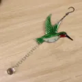 Acchiappasole colibrì in cristallo decorazione da appendere con ciondolo a sfera. - Colibrì