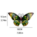 Décoration murale papillon en métal et aimant de réfrigérateur avec détails peints. - Tenture Murale Papillon / 36.00 g / Jaune-vert