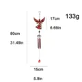 Angel wind chime metal glass painted garden balcony porch hanging decor 80cm 133g - Bubble Bag Packaging / Red Angel Tube Style