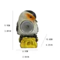 Lampe solaire de jardin d'oiseau figurine en resine decoration de pelouse vue detaillee - Oiseau Tête Basse