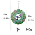 Metalen kolibrie windgong hangende decoratie voor tuin terras erf ornament 30cm 240g - Doosverpakking / Kolibri Windgong