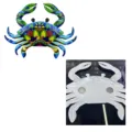 Aimant De Frigo Décoration Murale Crabe Métal Coloré Peint Animal Maison Jardin Style - Crabe Vert Magnétique Double Usage
