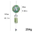 Metalen kolibri windgong tuin hangdecoratie met aluminium buizen en afmetingen details. - Doosverpakking / Kolibri Aluminium Buis Windgong