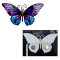 Metal butterfly fridge magnet and wall decor, colorful iron art home decoration ornament. - Magnetic Dual-Use Style / Purple
