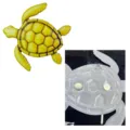Metal sea turtle wall art and fridge magnet, yellow finish, dual-purpose hanging and magnetic decor. - Turtle Yellow Magnetic Dual-Use Model