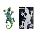 Aimant de réfrigérateur gecko en métal coloré et belle decoração murale lézard maison - Style Magnétique Double Usage / Vert Menthe