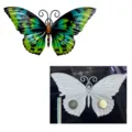 Iron Butterfly Fridge Magnet Metal Wall Art Decor Cute Animal Home Interior Decoration - Magnetic Dual-Use Style / Green