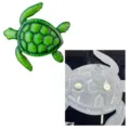 Metal turtle wall art and fridge magnet with green gradient front and magnetic back. - Turtle Green Magnetic Dual-Use Model