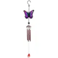 Carillon à vent papillon en métal décoration suspendue jardin maison, art peint violet bleu vif. - Sac à bulles / 2505 Tube de Carillon Papillon Violet