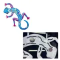 Colorful metal gecko fridge magnet and wall hanging, vibrant painted animal home decor item. - Magnetic Dual-Use Gecko / Blue