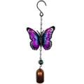 Carillon à vent papillon en métal décoration suspendue, coloré peint jardin maison. - Sac à bulles / 2505 Cloche Papillon Violet