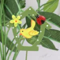 Metal garden stake plant pot decor cute bird ladybug ornament mini landscape bonsai accessory - Green House Bird
