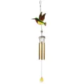 Dekorative Metall Kolibri Windspiel Hänge-Anhänger mit bemaltem Glas für Heimdekoration. - Kolibri Rohr Stil