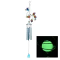 Carillon à vent paon en métal avec boule lumineuse, magnifique décoration de jardin. - Style Tube en Aluminium Lumineux Paon / Sac à bulles / Paon coloré