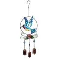 Carillon à vent colibri en métal avec trois cloches et décoration de jardin en verre peint - Sac à bulles / 30156 Kolibri (Rond)
