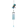 Dragonfly metal wind chime with colorful glass, hanging ornament for home decor and garden. - Dragonfly Pipe Style