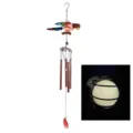 Carillon de vent perroquet en métal avec boule lumineuse, décoration suspendue idéale jardin. - Style Tube en Aluminium Lumineux Perroquet